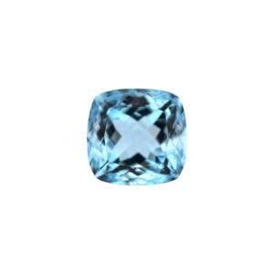Aquamarine - Cushion - 9 x 8.5 mm - 3.46 ct (Dark Blue)