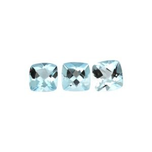 Aquamarine - Cushion - 5 mm (Mid Blue)