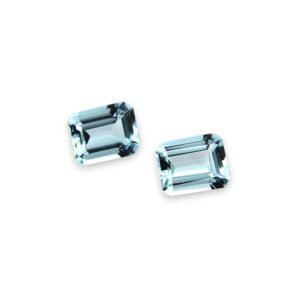Aquamarine - Emerald Cut (Pair) - 10 x 8 mm - 5.26 ct