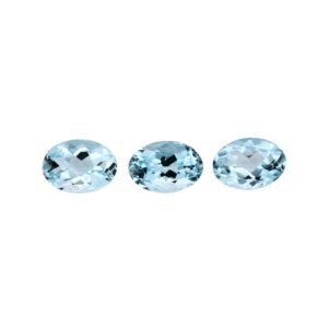 Aquamarine - Oval - 6 x 4 mm (Mid Blue)