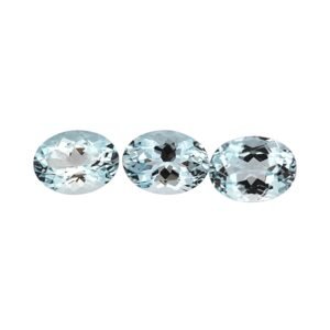 Aquamarine - Oval - 7 x 5 mm (Light Blue)