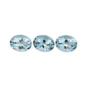 Aquamarine - Oval - 9 x 7 mm (Mid Blue)