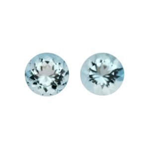 Aquamarine - Round (Pair) - 9 mm - 4.52 ct