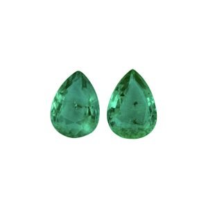 Emerald - Pear Shape (Pair) - 10 x 7.5 mm - 3.92 ct