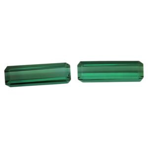 Green Tourmaline - Emerald Cut (Pair) - 13.6 x 4.5 mm - 3.72 ct