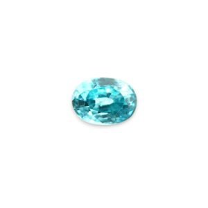 Natural Blue Zircon - Oval - 10.7 x 8 mm - 5.11 ct