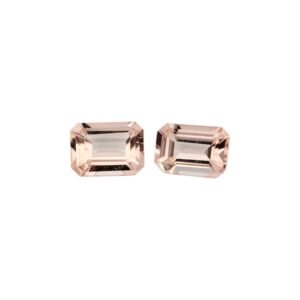 Peach Morganite - Emerald Cut - 7 x 5 mm