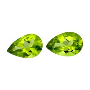 Peridot - Pear Shape (Pair) - 12 x 8 mm - 5.62 ct