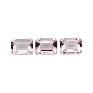 Pink Morganite - Emerald Cut - 7 x 5 mm