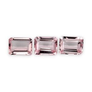 Pink Morganite - Emerald Cut - 7 x 5 mm (Dark)