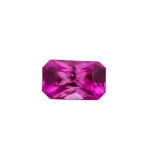 Pink Sapphire - Radiant Cut - 7.2 x 4.45 mm - 1.17 ct (Dark Pink)