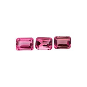 Pink Tourmaline - Emerald Cut - 7 x 5 mm
