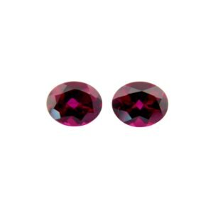 Rhodolite - Oval (Pair) - 10 x 8 mm - 6.76 ct