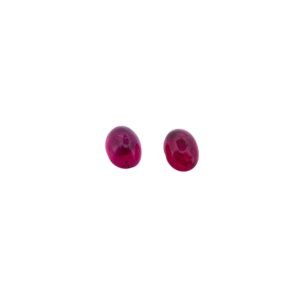 Rubelite Tourmaline (CAB) - Oval (Pair) - 6 x 4.5 mm - 1.43 ct