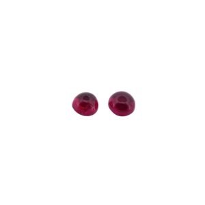 Rubelite Tourmaline (CAB) - Round (Pair) - 4.5 mm - 1.03 ct