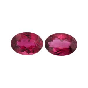 Rubelite Tourmaline - Oval (Pair) - 14 x 10 mm - 10.77 ct