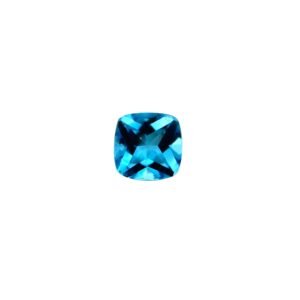 Swiss Blue Topaz - Cushion - 9 mm - 3.42 ct (Buff Top)