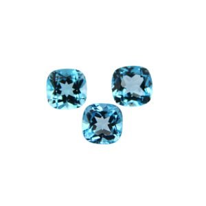 Swiss Blue Topaz - Cushion - 8 mm