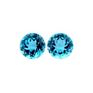 Swiss Blue Topaz - Round (Pair) - 11.5 mm - 13.23 ct