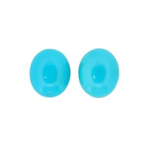 Turquoise (CAB) - Oval (Pair) - 12 x 10 mm - 6.81 ct