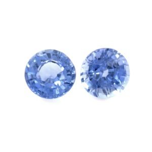 Blue Sapphire - Round (Pair) - 6.40 mm - 2.73 ct