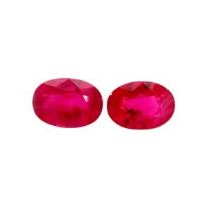 Burmese Ruby Pigeon Blood Red - Oval (Pair) 7 x 5 mm - 2.53 ct