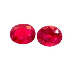 Ruby - Oval (Pair) - 6 x 5 mm - 1.56 ct
